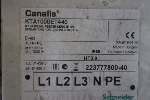 Canalis KT distributionsskinne 1000 Amp